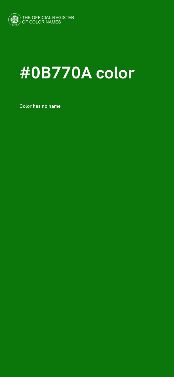 #0B770A color image