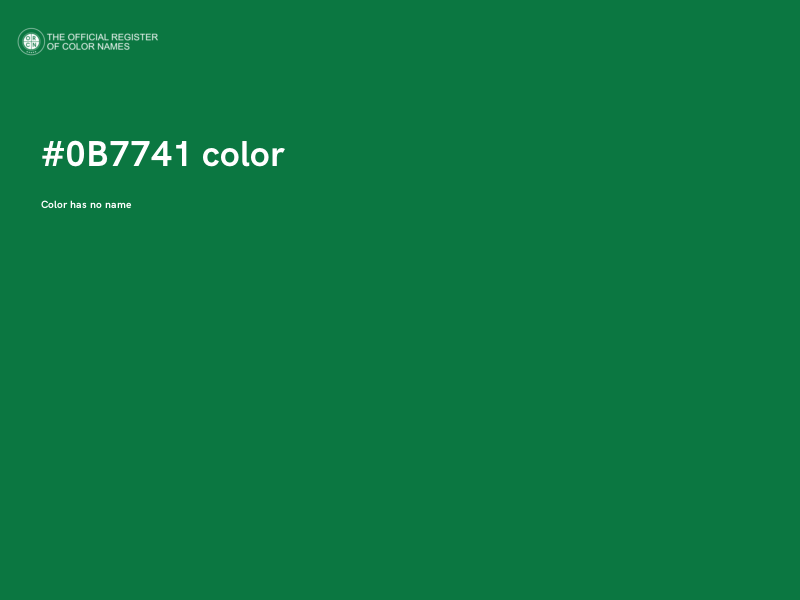 #0B7741 color image