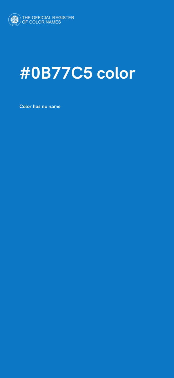 #0B77C5 color image
