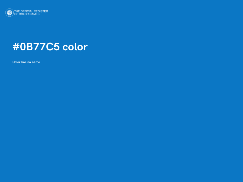 #0B77C5 color image