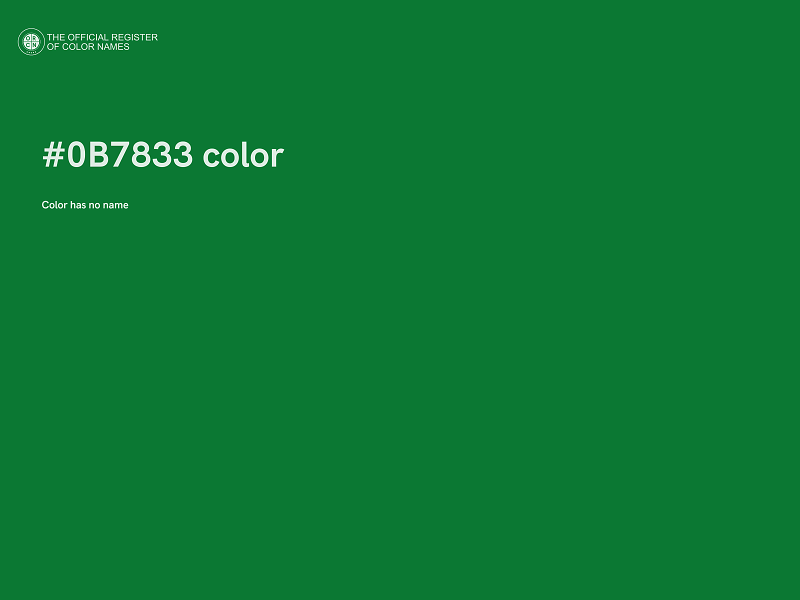 #0B7833 color image