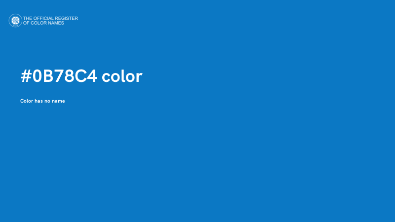 #0B78C4 color image