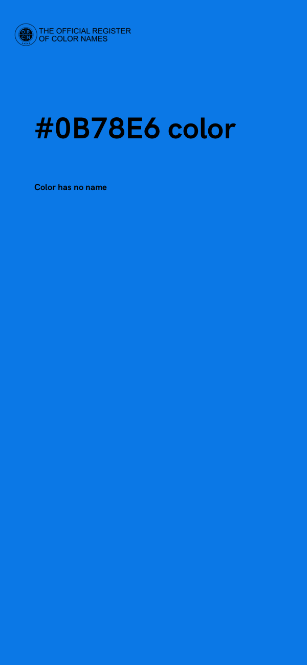 #0B78E6 color image