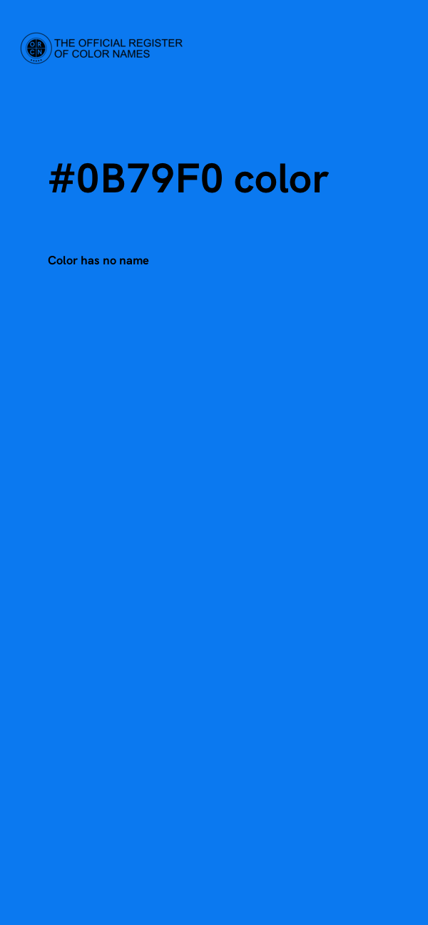 #0B79F0 color image
