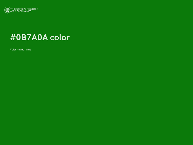 #0B7A0A color image