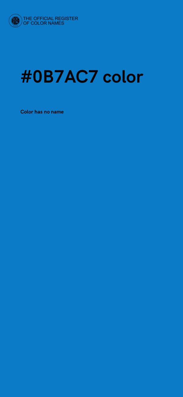 #0B7AC7 color image