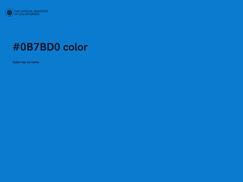 #0B7BD0 color image