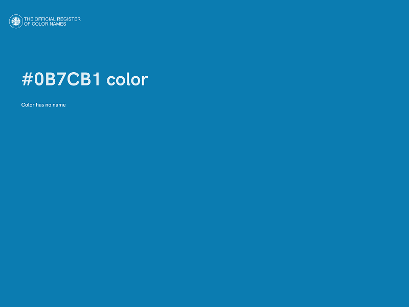 #0B7CB1 color image