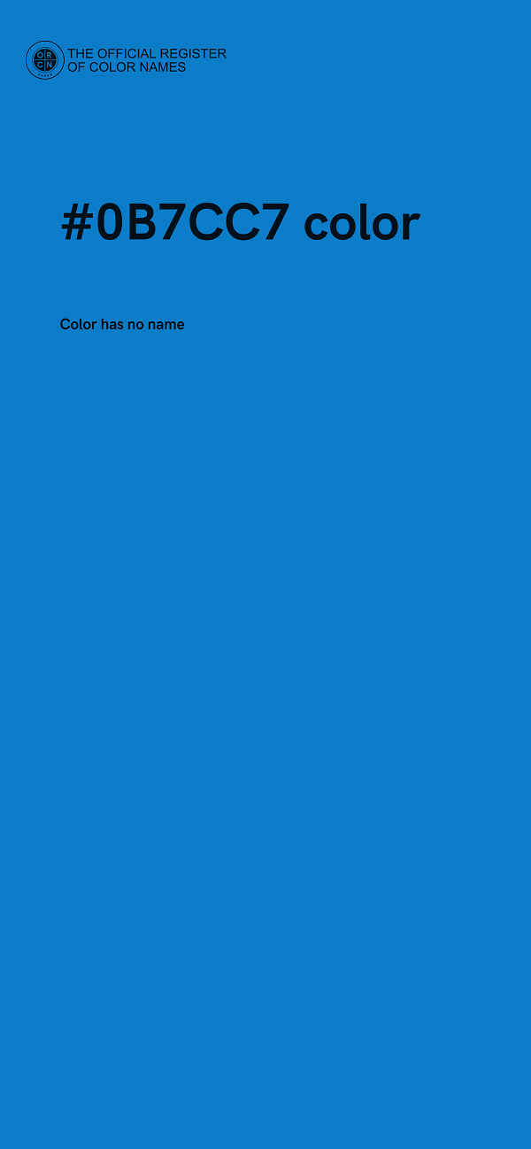 #0B7CC7 color image