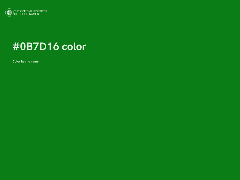 #0B7D16 color image