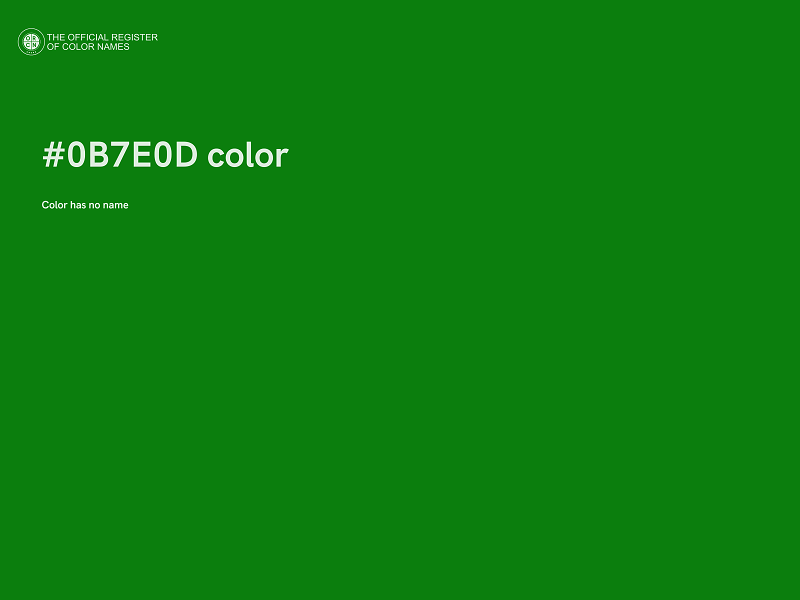 #0B7E0D color image