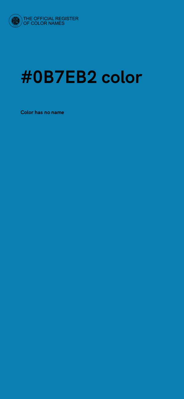 #0B7EB2 color image