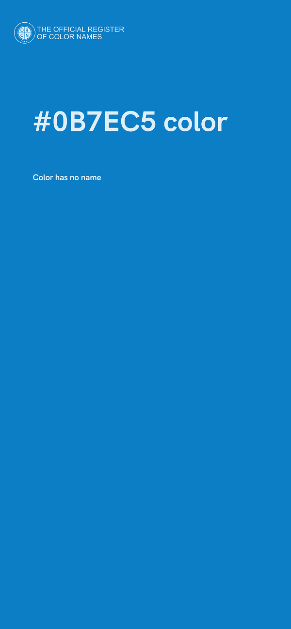 #0B7EC5 color image