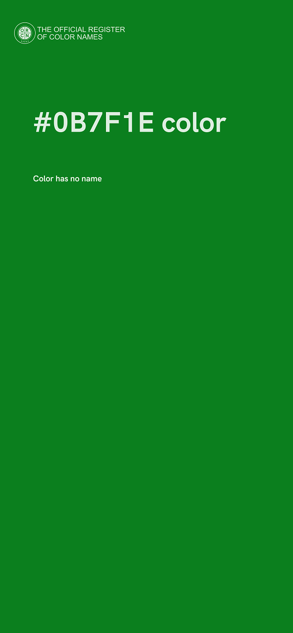 #0B7F1E color image