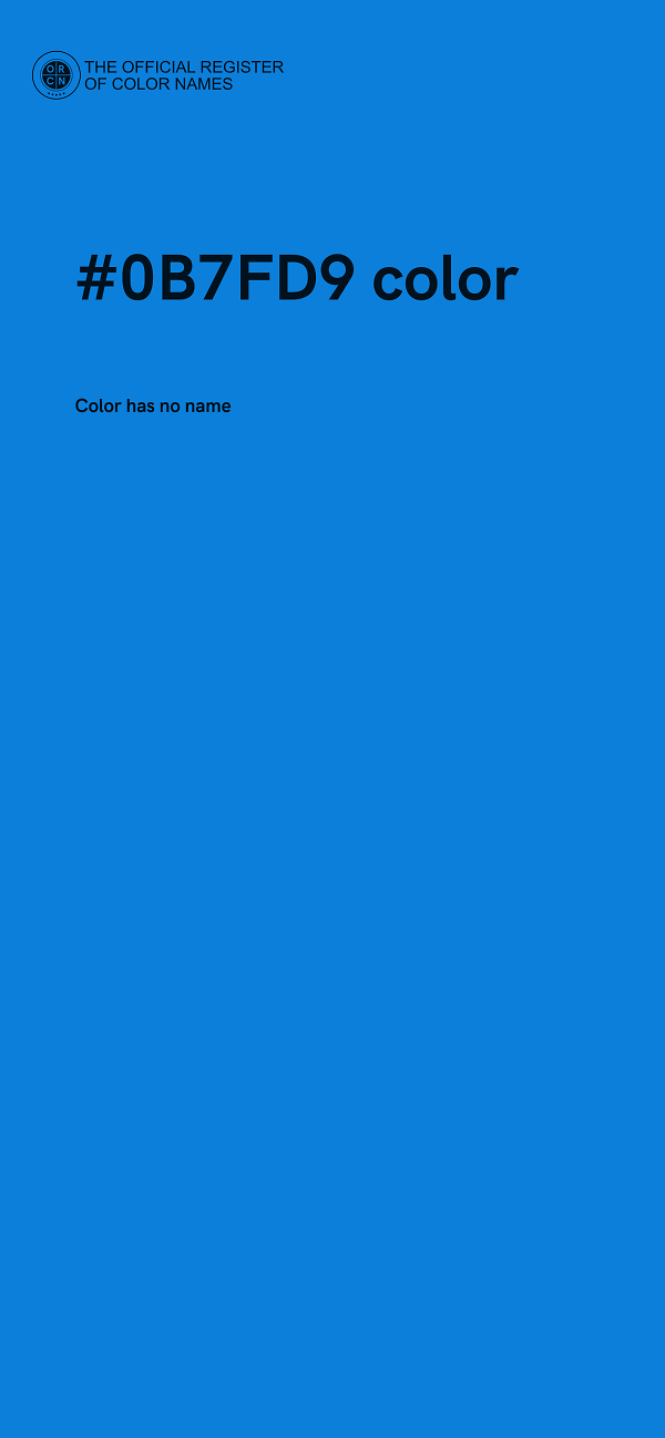 #0B7FD9 color image
