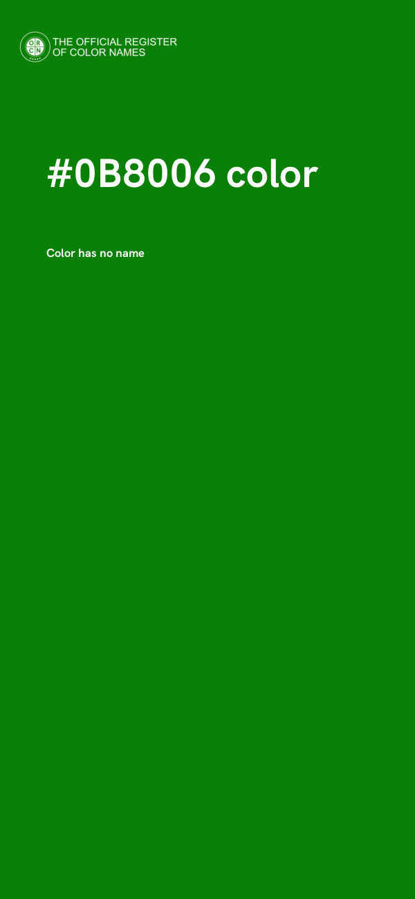 #0B8006 color image
