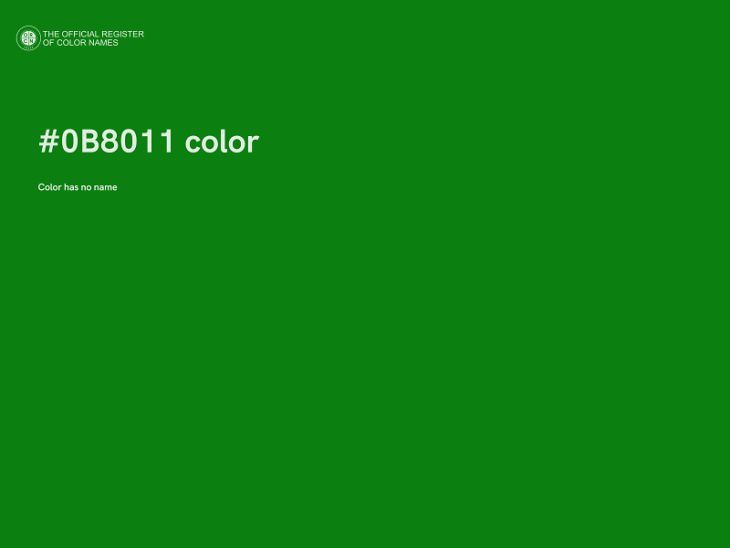 #0B8011 color image