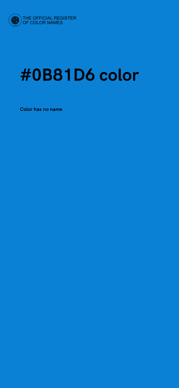 #0B81D6 color image