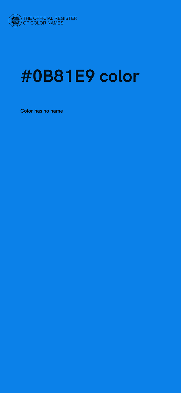 #0B81E9 color image