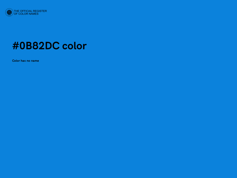 #0B82DC color image