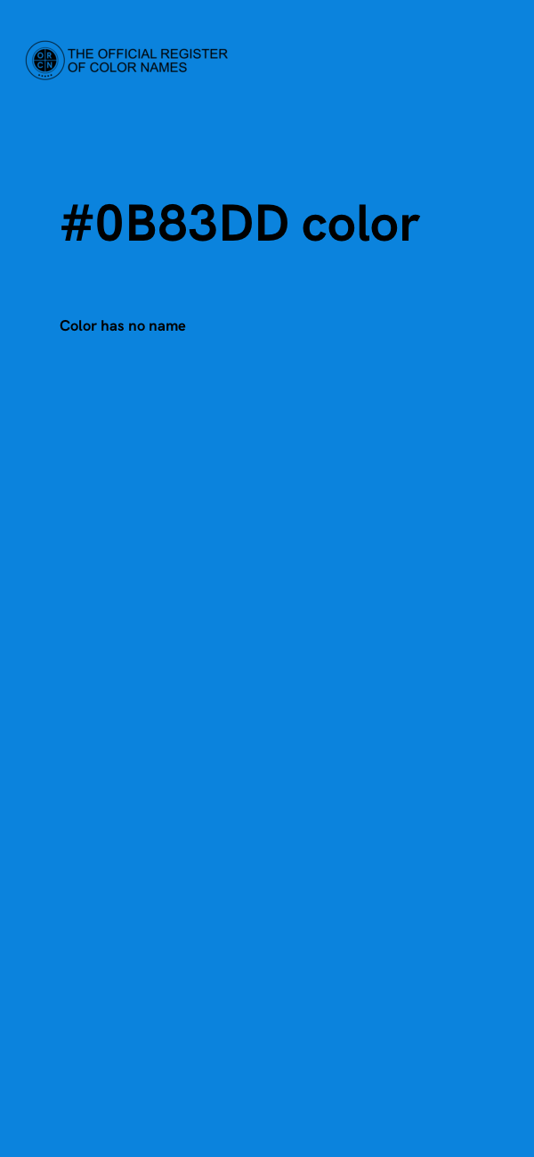 #0B83DD color image