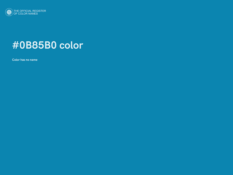 #0B85B0 color image