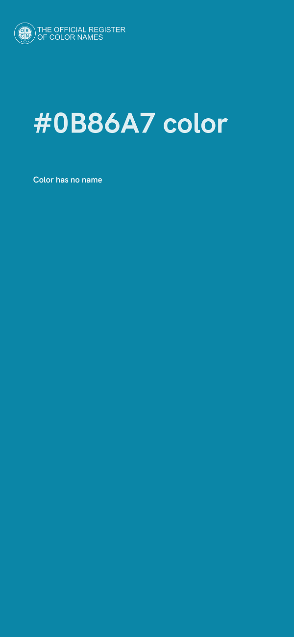 #0B86A7 color image