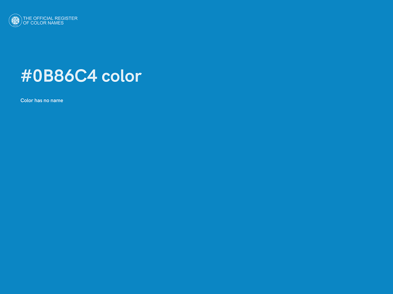 #0B86C4 color image