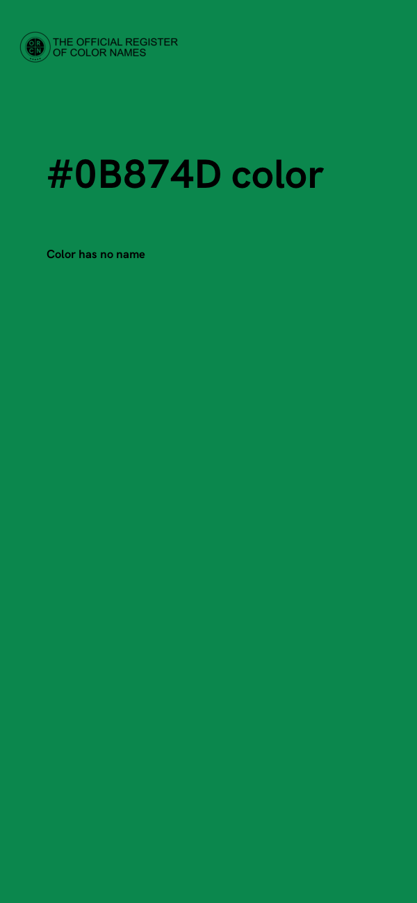 #0B874D color image