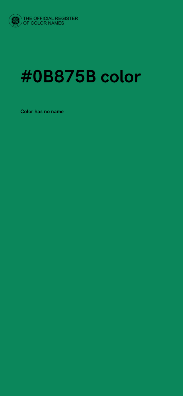 #0B875B color image