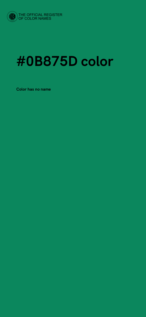 #0B875D color image