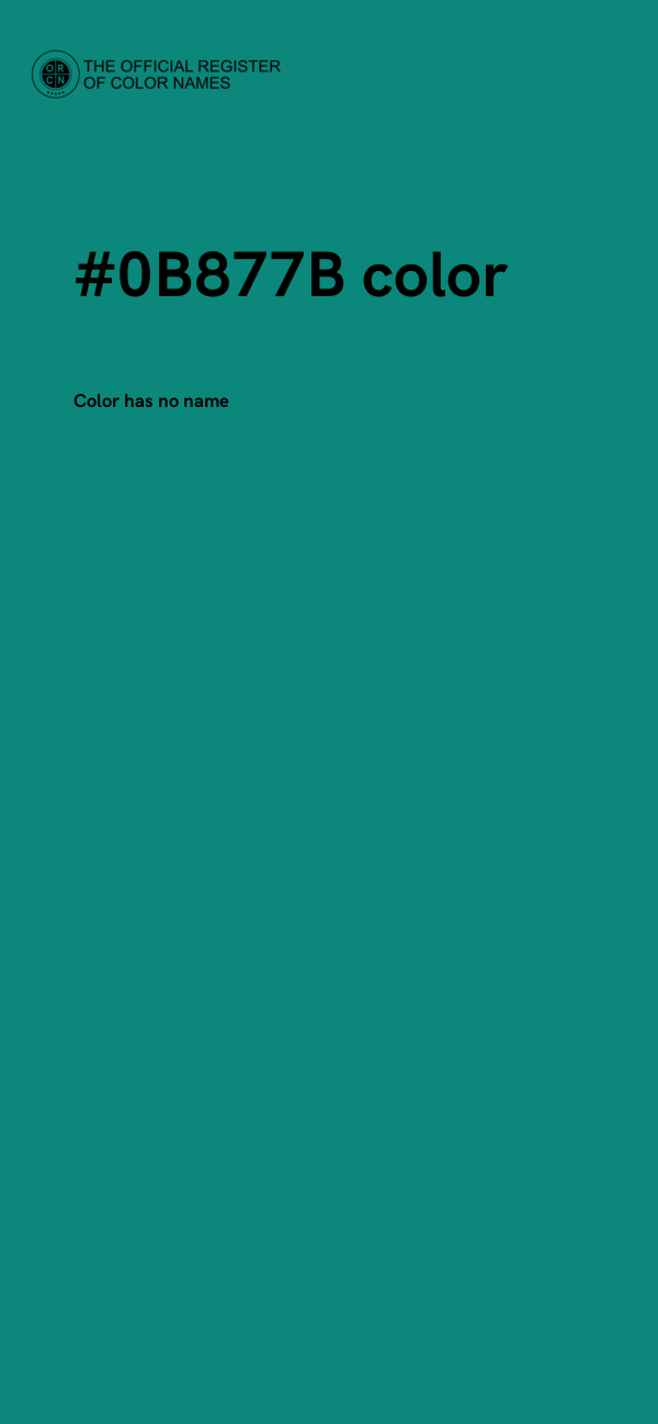 #0B877B color image