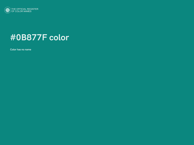 #0B877F color image