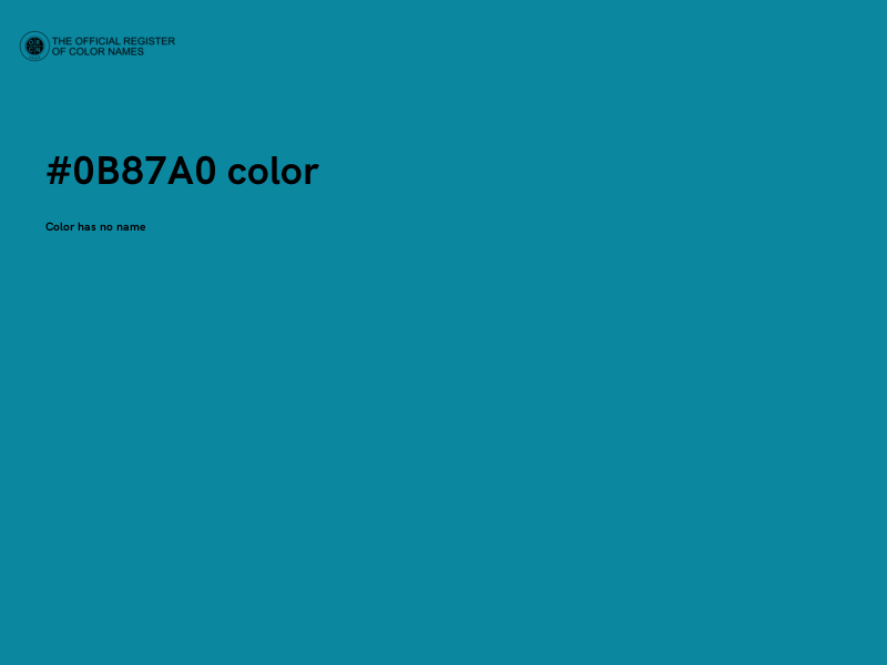 #0B87A0 color image