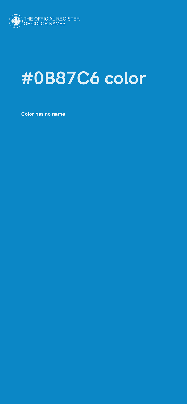 #0B87C6 color image