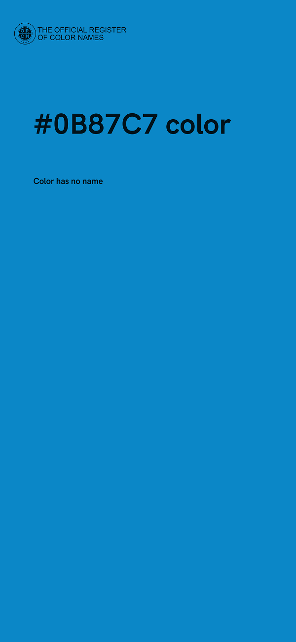#0B87C7 color image