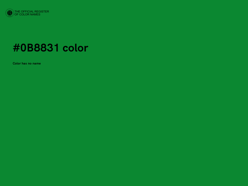 #0B8831 color image