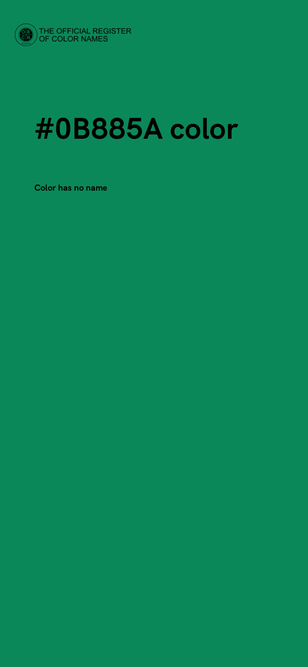 #0B885A color image