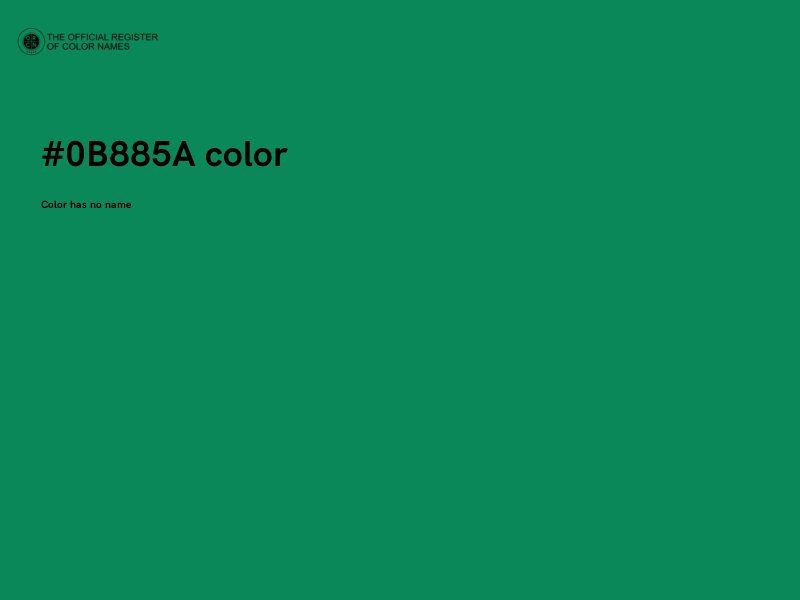 #0B885A color image