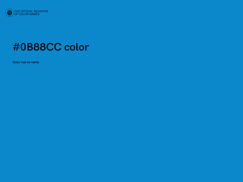 #0B88CC color image