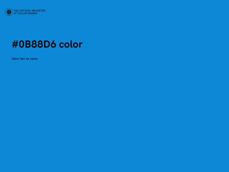 #0B88D6 color image