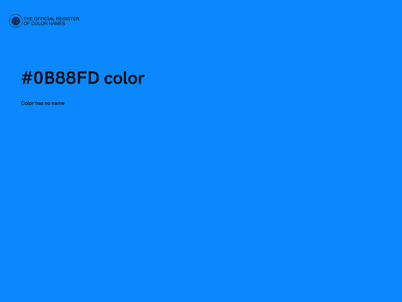 #0B88FD color image