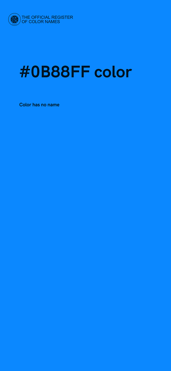 #0B88FF color image
