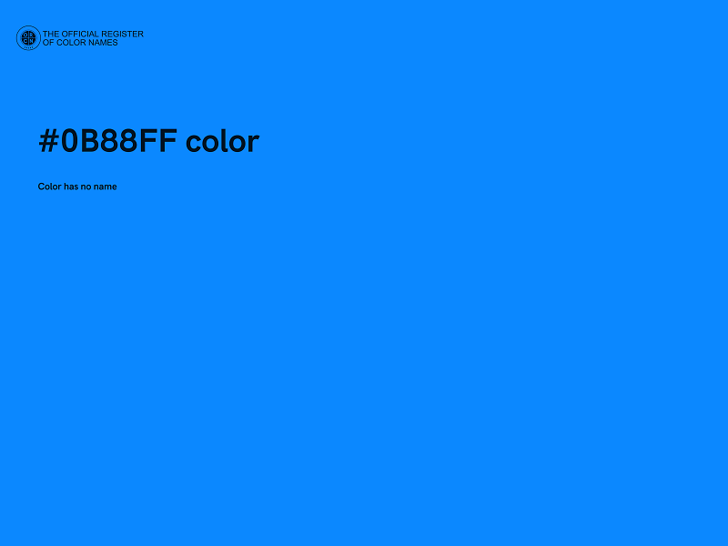 #0B88FF color image