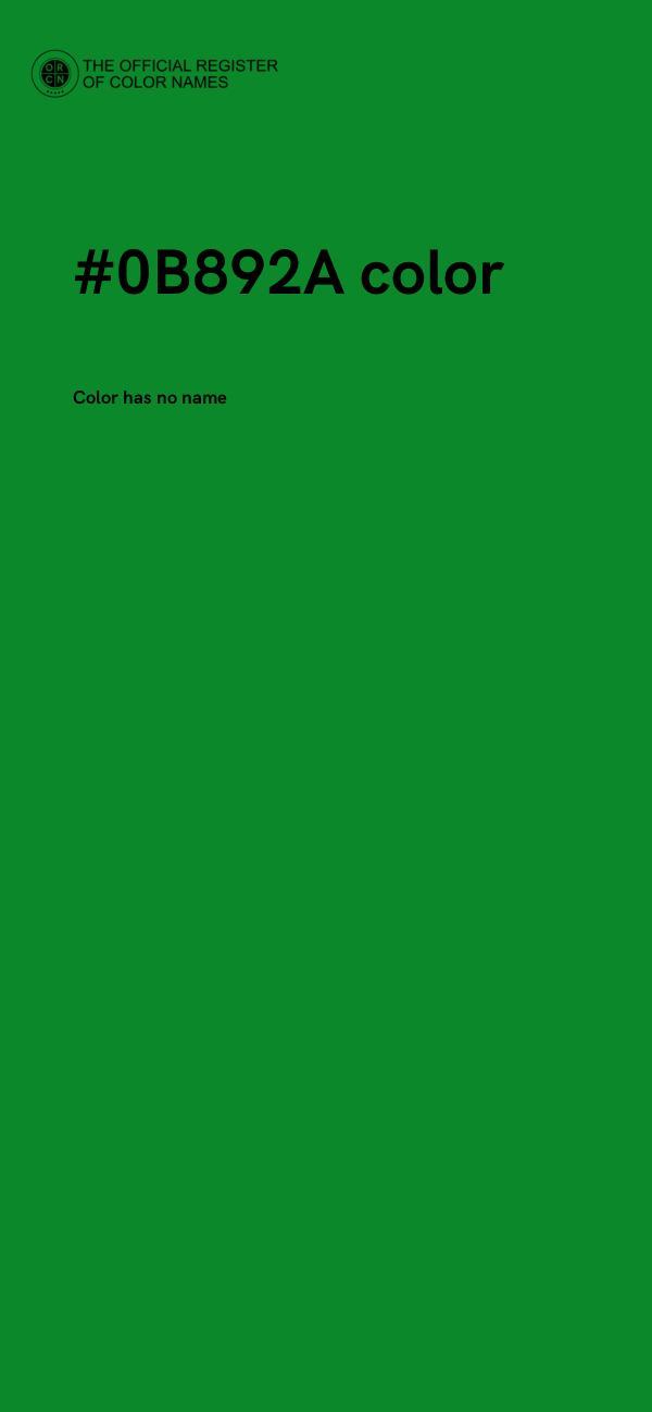 #0B892A color image