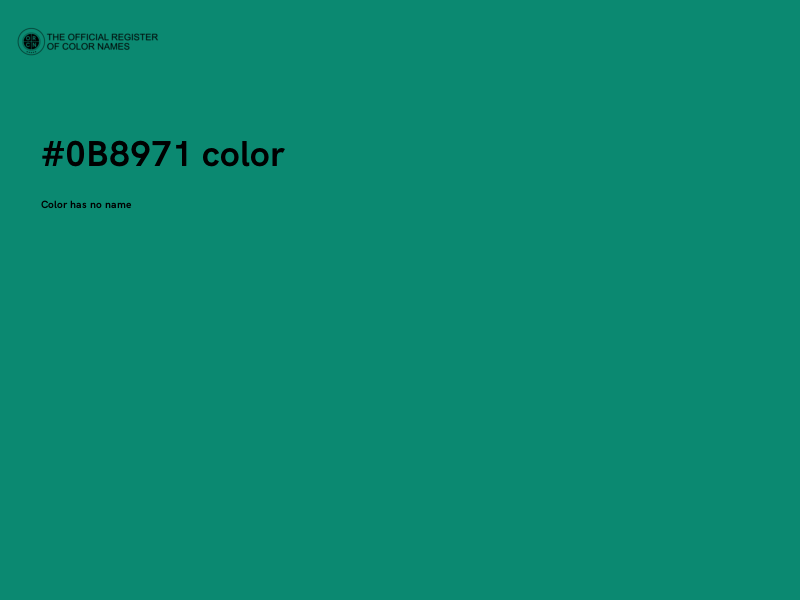 #0B8971 color image