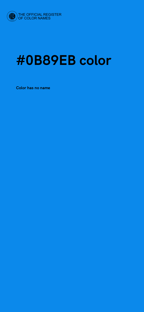 #0B89EB color image