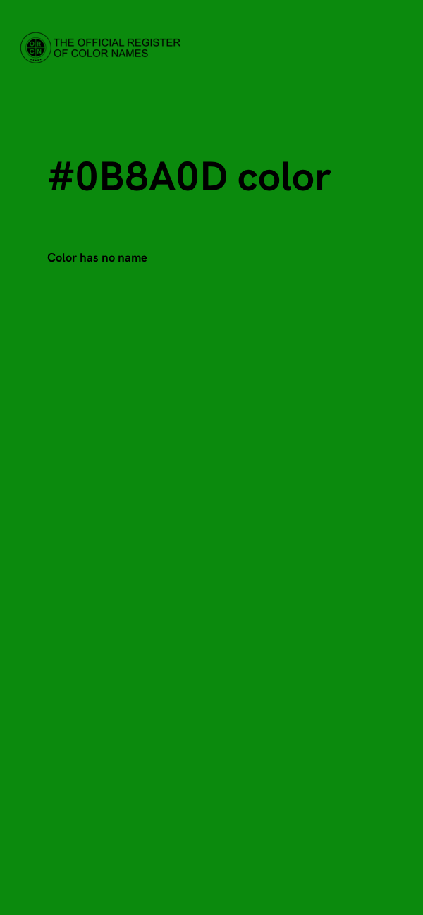 #0B8A0D color image