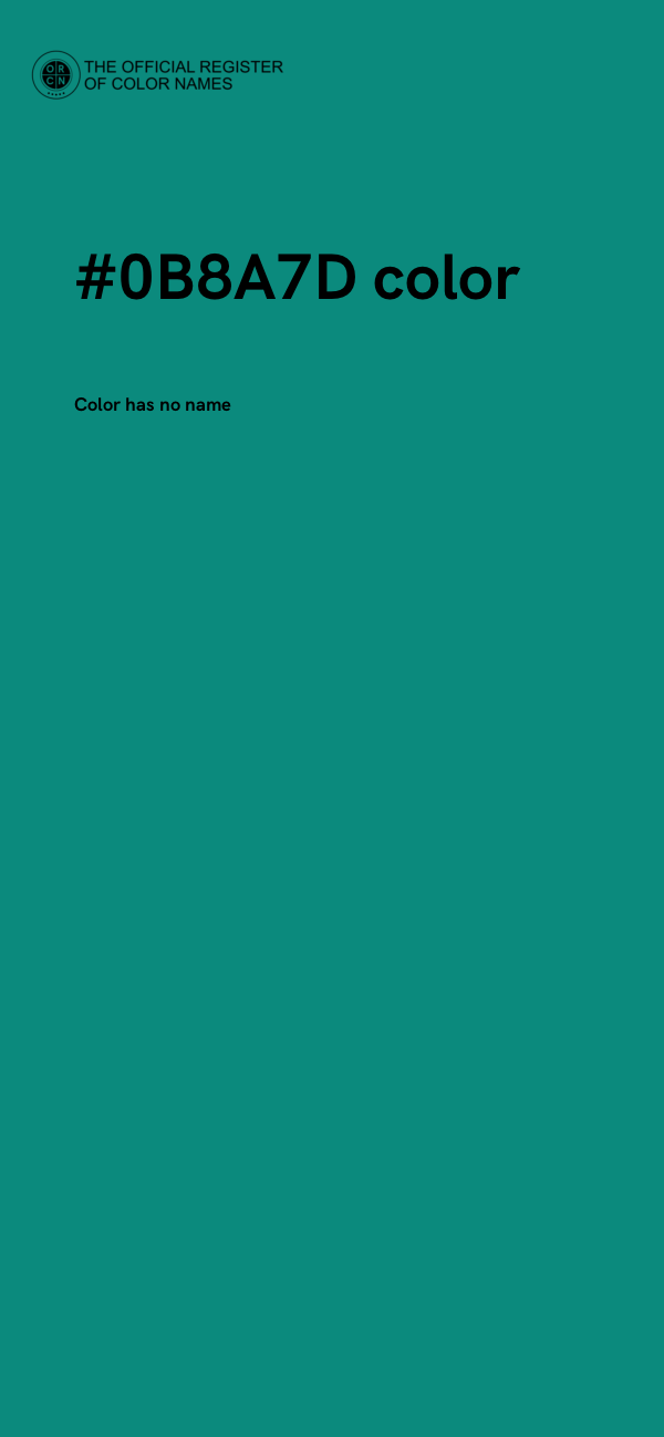 #0B8A7D color image