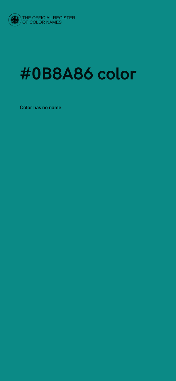 #0B8A86 color image